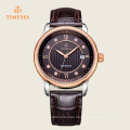 Luxury Watch Brand Steel Case Leather Band Men Watch Automatic72001